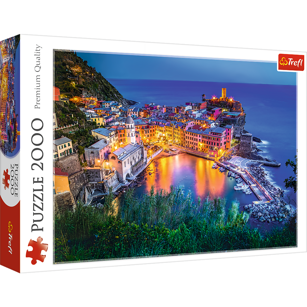 2000 Piece Jigsaw Puzzles, Vernazza At Dusk, Italian Riviera Puzzle, Coast of Italy Puzzle, Adult Puzzles, Trefl 27086